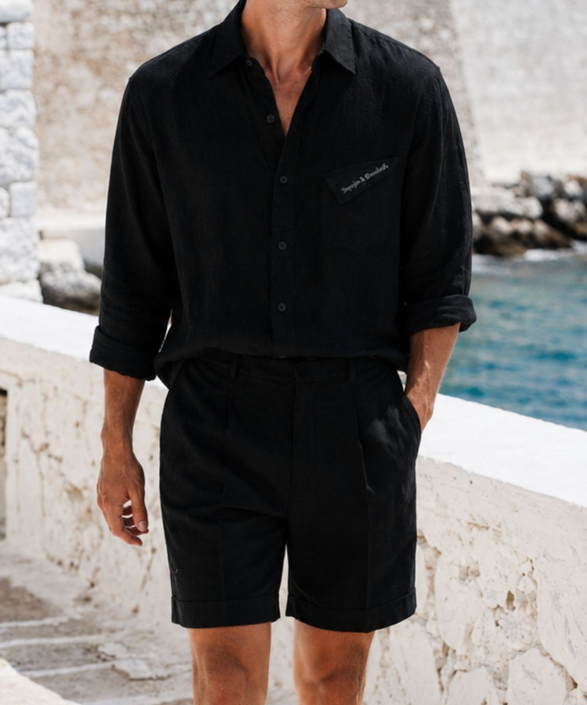 블랙크러쉬(BLACRUSH) [YOEL남성] Riviera Linen Pants / 블랙