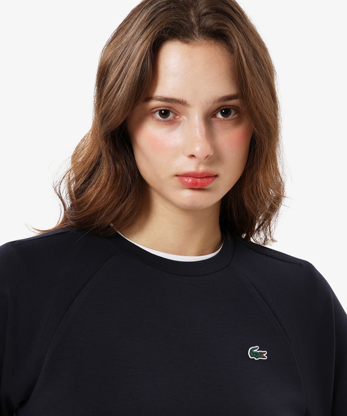 라코스테(LACOSTE) 여성 소프트저지 크루넥 스웻셔츠 SF953E-56N HDE