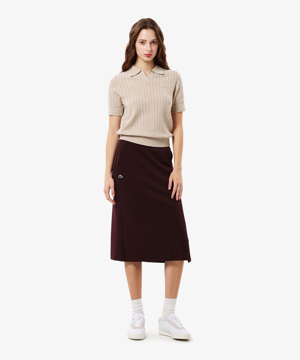 라코스테(LACOSTE) 여성 소프트저지 스커트 JF233E-56N 3KE
