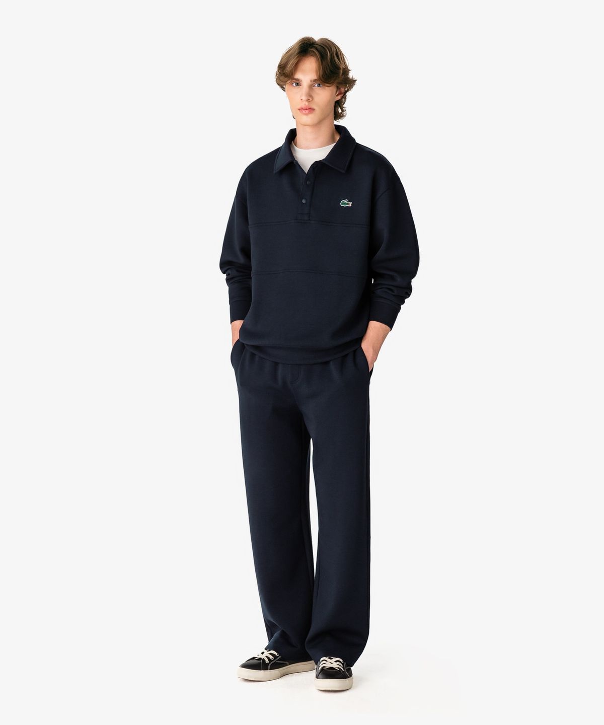 라코스테(LACOSTE) 남성 소프트저지 럭비 스웻셔츠 SH350E-56N HDE