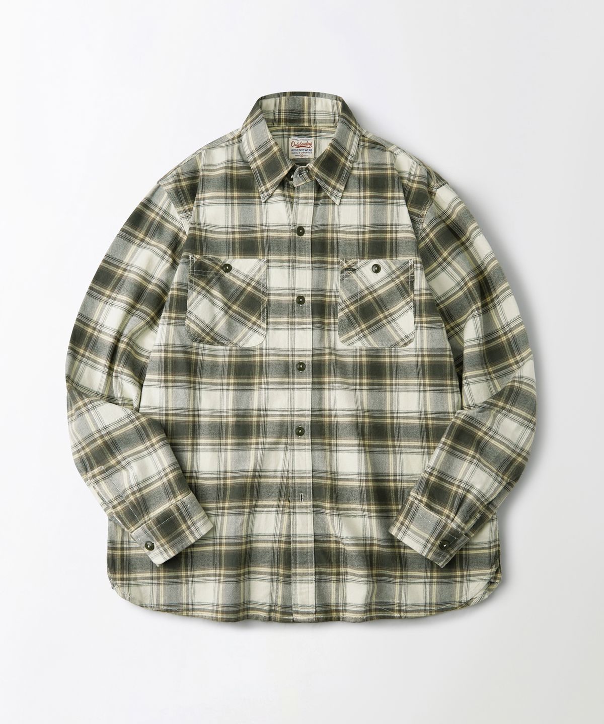 아웃스탠딩(OUTSTANDING) VINTAGE CHECK WORK SHIRT_GREEN CHECK