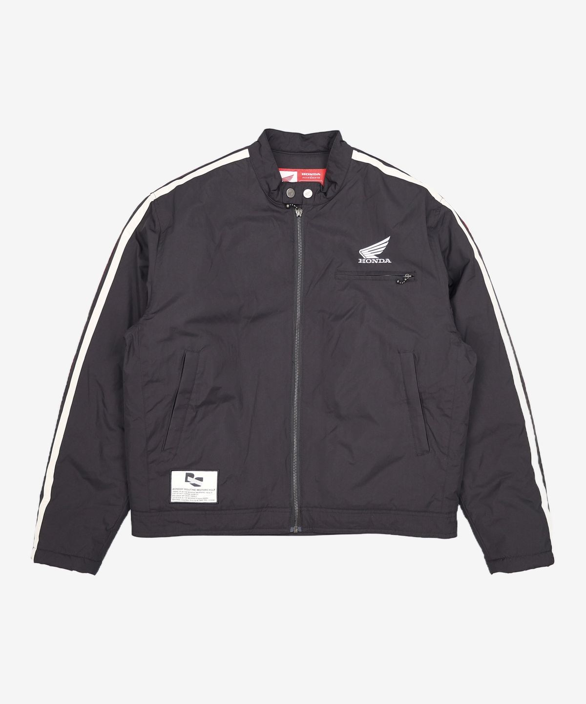 핍스 모터사이클(PHYPS MOTORCYCLE) Honda Nylon semi crop Track Jacket Black S