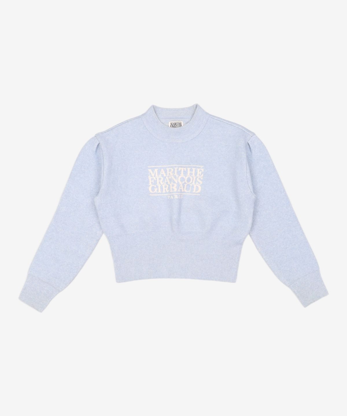 마리떼 프랑소와 저버(MARITHÉ + FRANҪOIS GIRBAUD) F/W W CLASSIC LOGO CROP KNIT sky blue OS