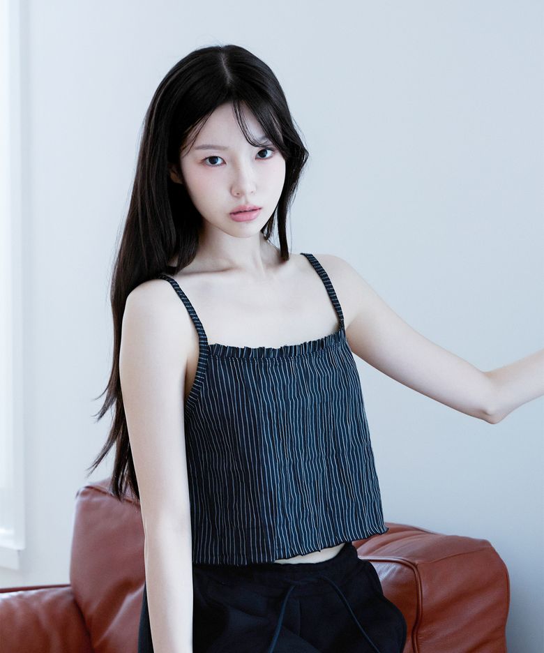 스트라이프 시어서커 나시_블랙