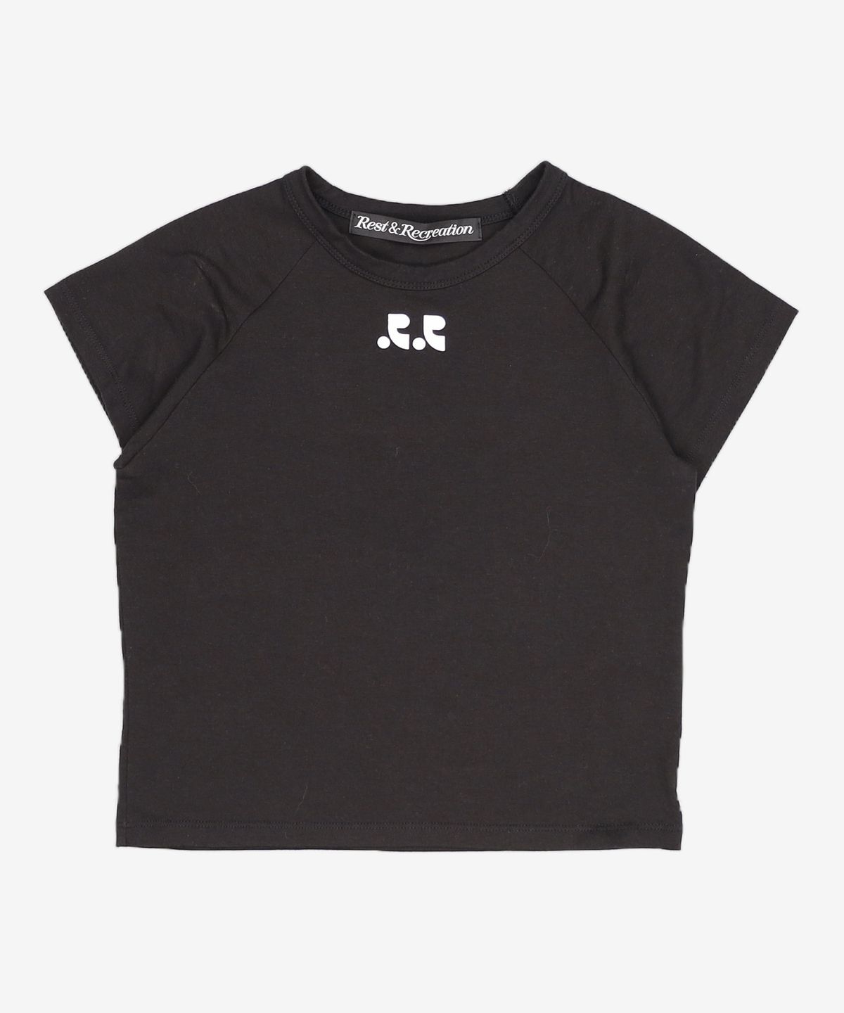 레스트앤레크레이션(REST&RECREATION) RR LOGO CROP T-SHIRT BLACK ONE SIZE