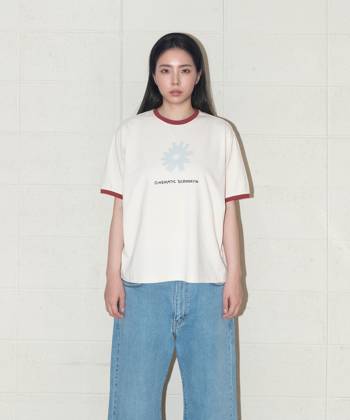 그라프트맨(GRAFTMEN) GRAPHIC RINGER TEE / RED