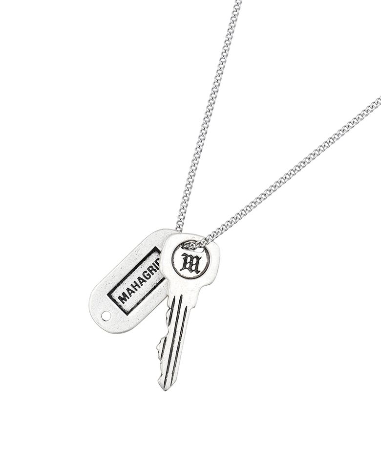 M KEY DOG TAG NECKLACE[SILVER]