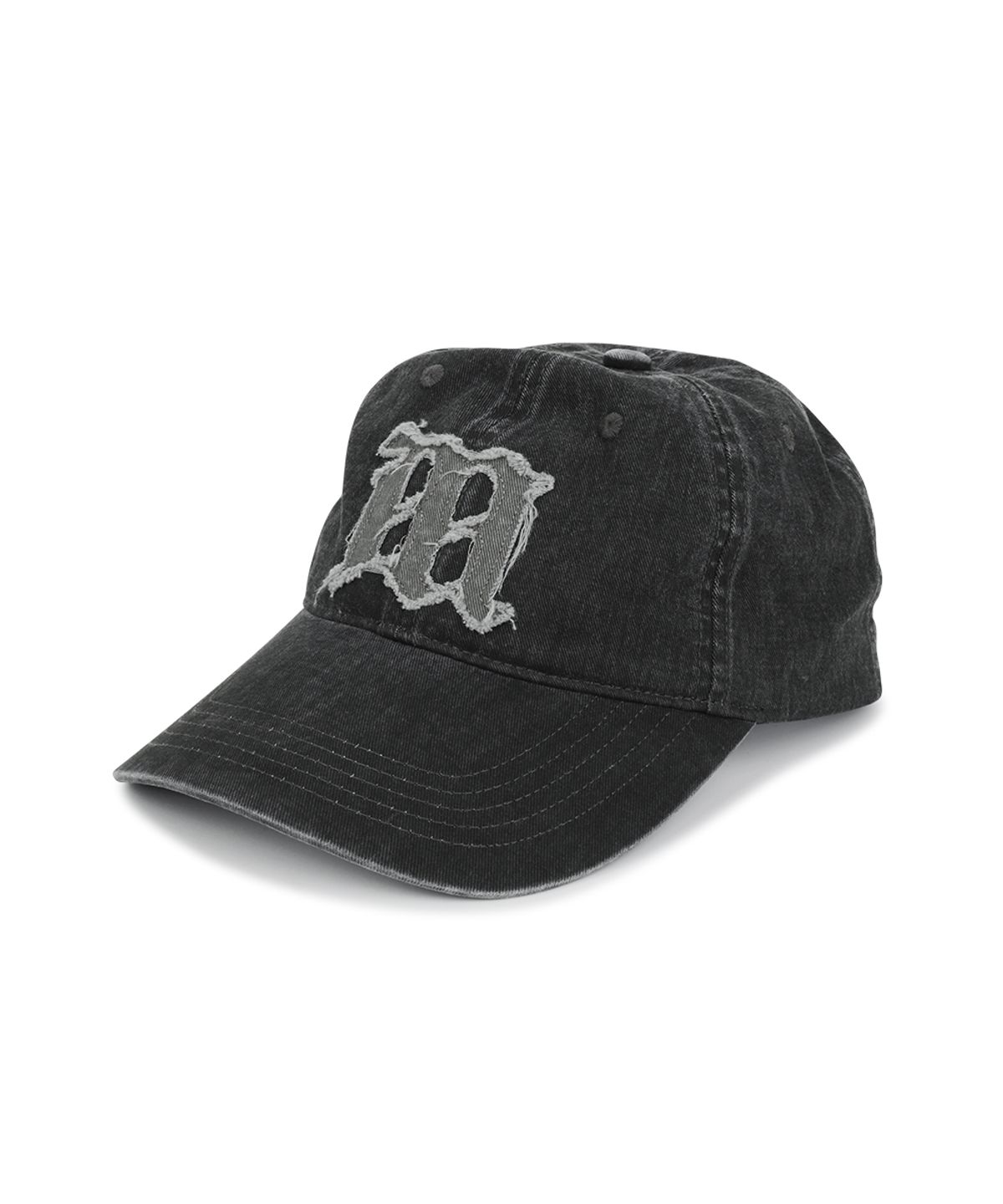 마하그리드(MAHAGRID) VINTAGE WASHED APPLEQUE M BALL CAP[CHARCOAL]