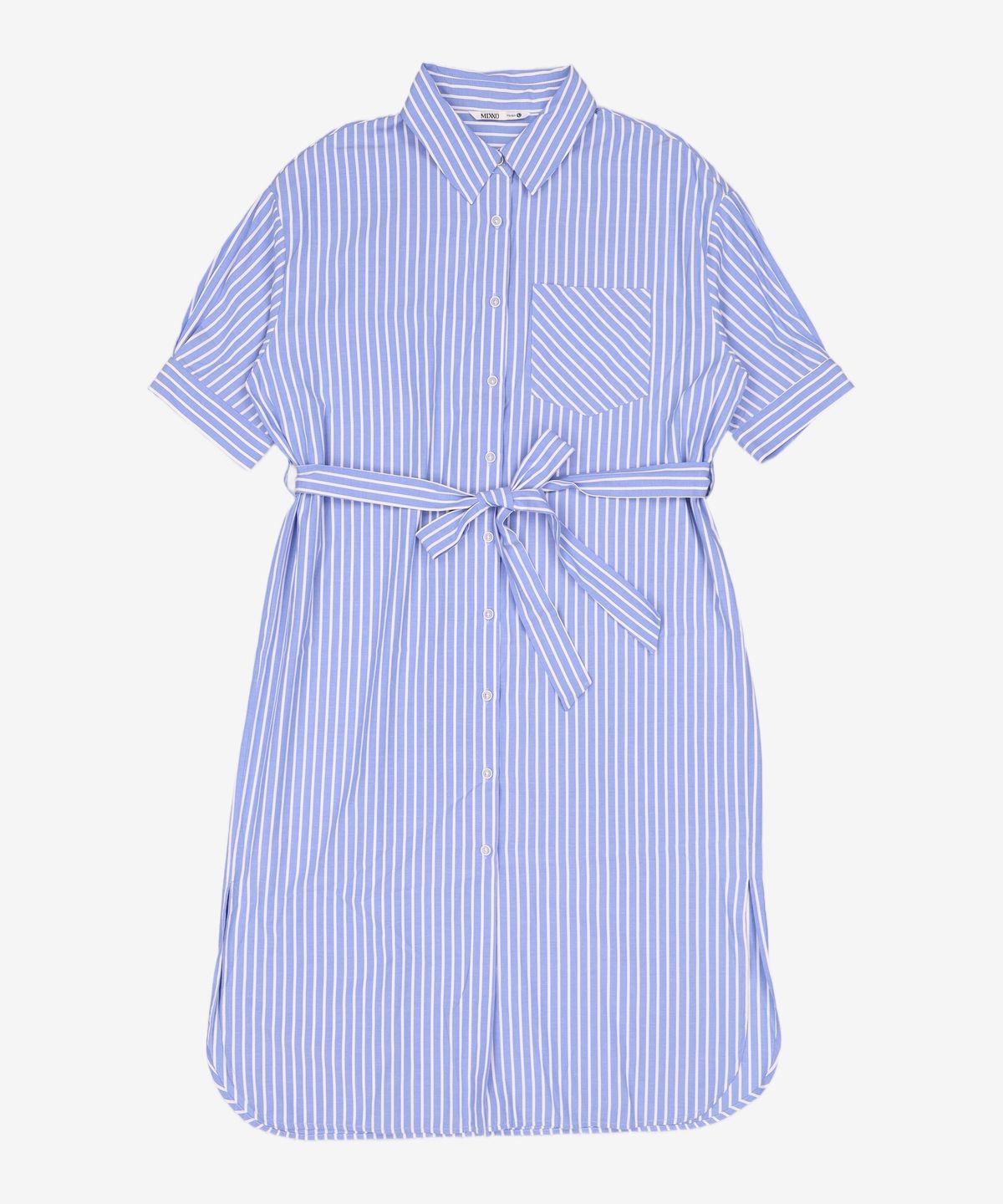 미쏘(MIXXO) 스트라이프 셔츠 원피스 MIWOWB528B L