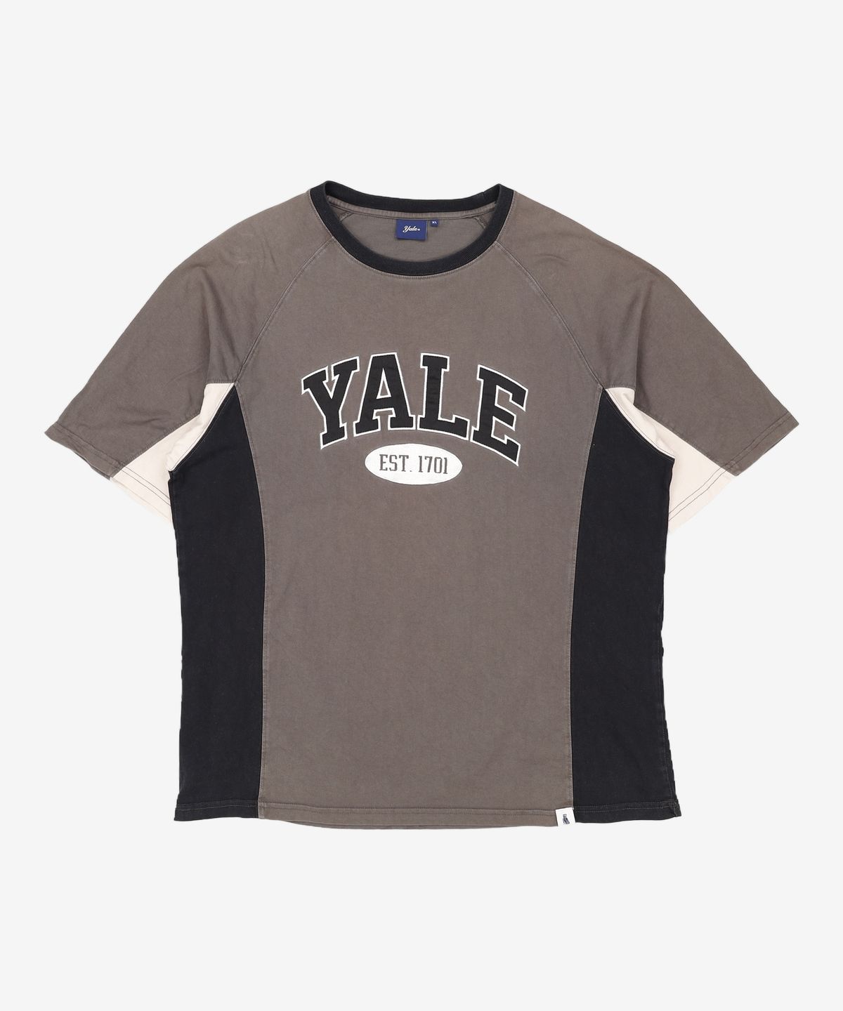 예일(YALE) MULTI COLOR 2 TONE ARCH T-SHIRT CHARCOAL 0XL