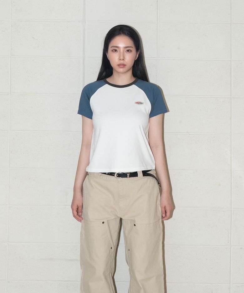 T.S.C RAGLAN TEE / DUSTY BLUE