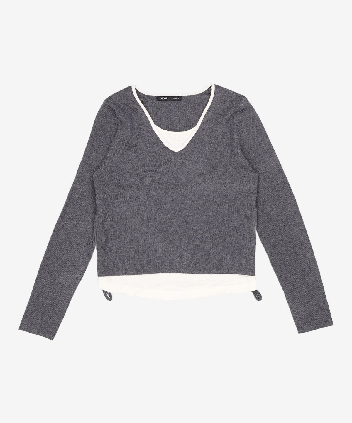미쏘(MIXXO) V넥 레이어드 풀오버 RE KAFT5QS_MIWKAG32QT S
