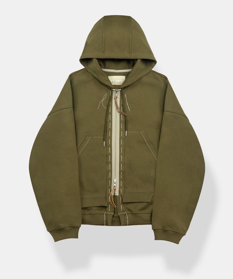 PROTOGRAF TWO-WAY HOOD ZIPUP / KHAKI