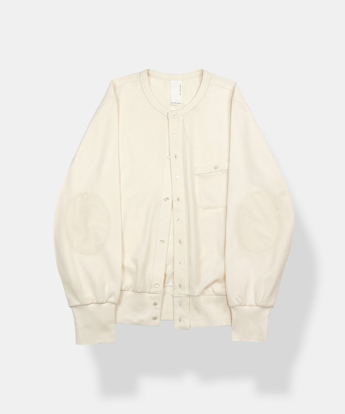 그라프트맨(GRAFTMEN) BECOMING FINE PIQUE ROUND CARDIGAN / IVORY