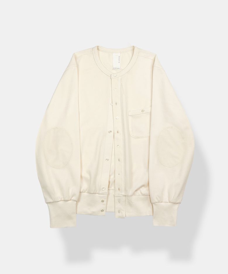 BECOMING FINE PIQUE ROUND CARDIGAN / IVORY