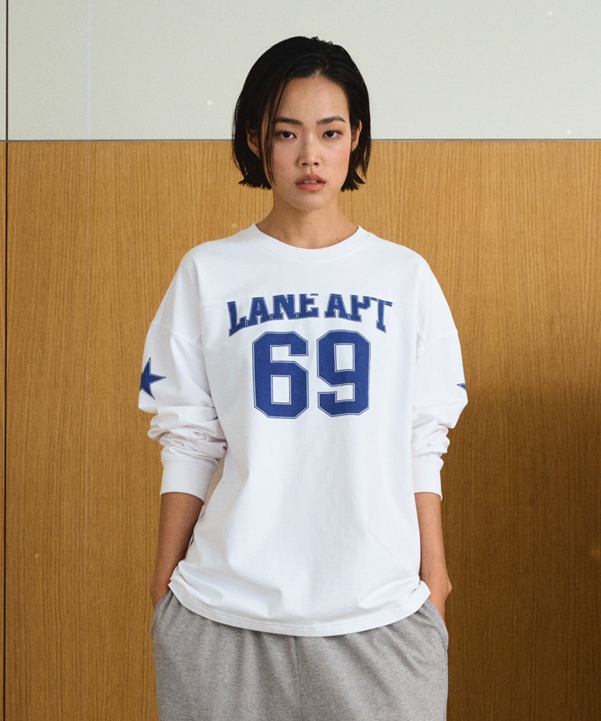 레인 아파트먼트(LANE APARTMENT) FOOTBALL T-SHIRTS [WHITE]