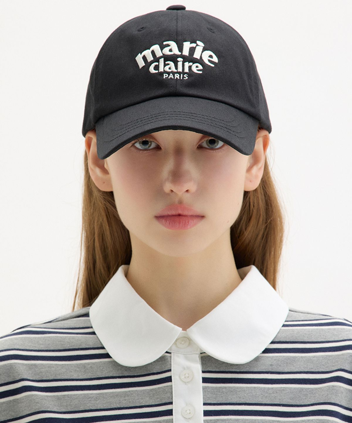 마리끌레르(MARIE CLAIRE) 아치 로고 볼캡(MAGCHT06MBK)