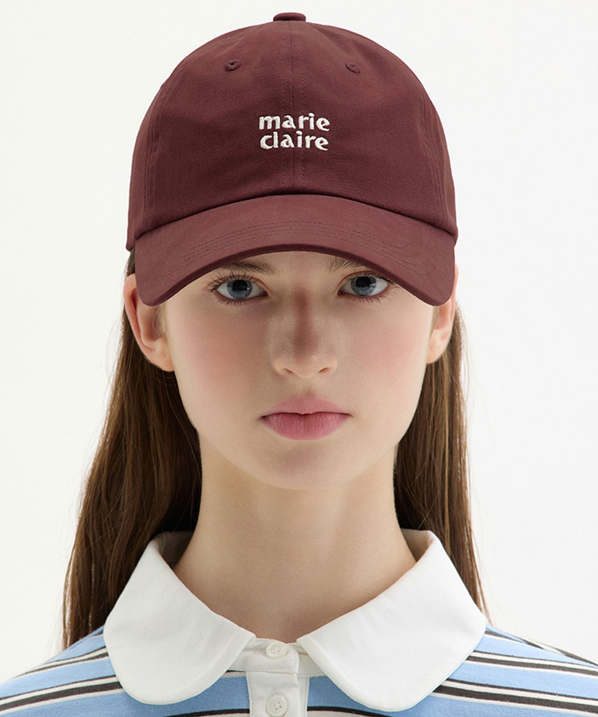 마리끌레르(MARIE CLAIRE) 스몰 로고 볼캡(MAGCHT01MBD)