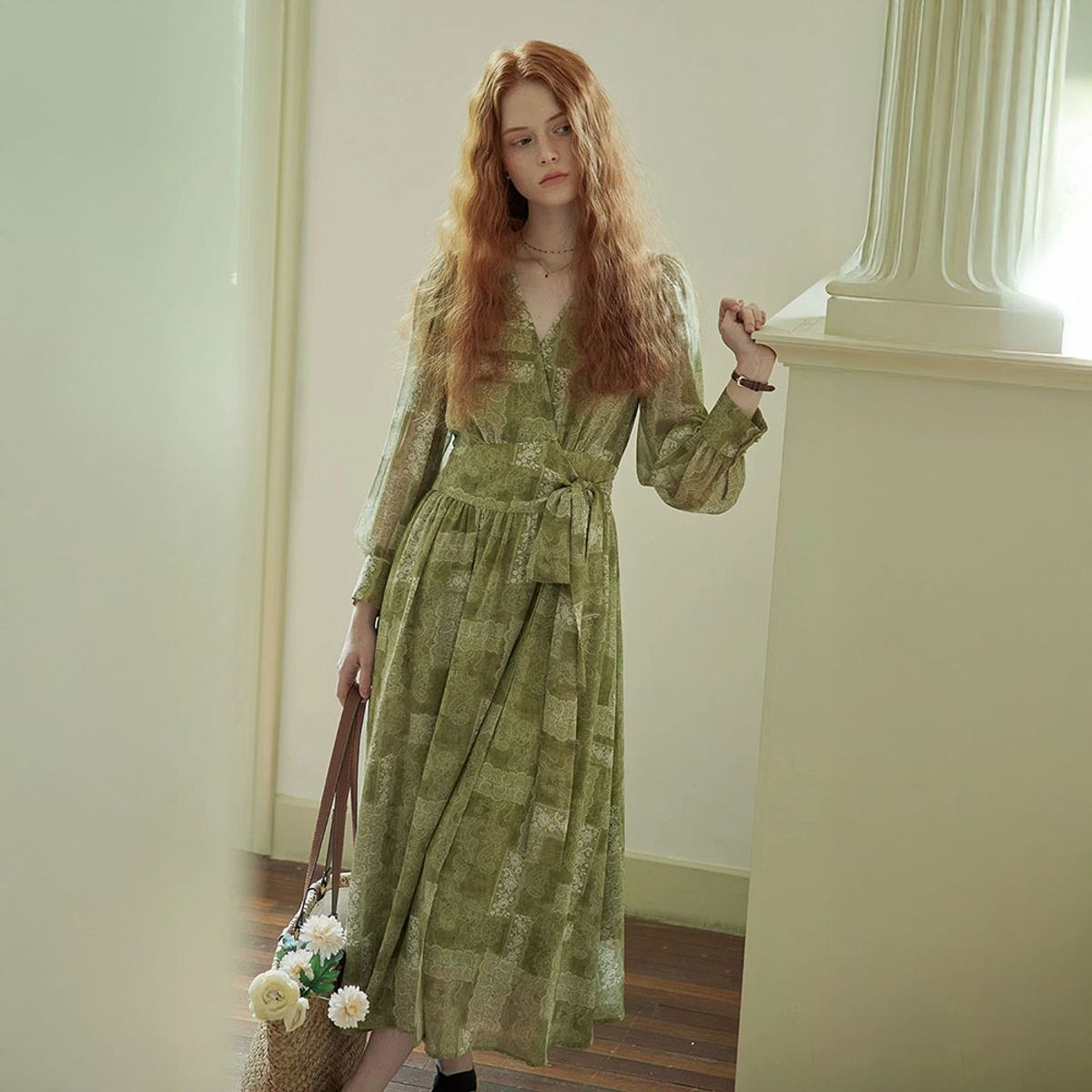 프라우드 마리(PROUD MARY) PM_Vintage print peplum dress