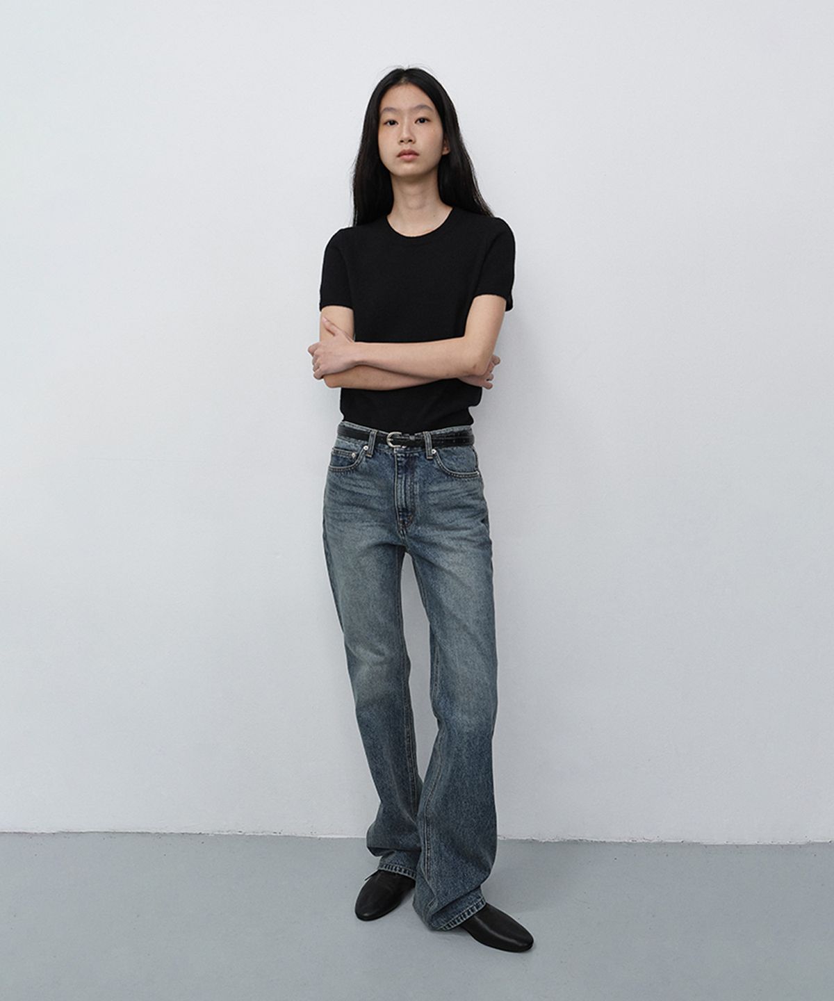 던스트(DUNST) REFINED FLARED JEANS_UDPA6C206_CLASSIC BLUE