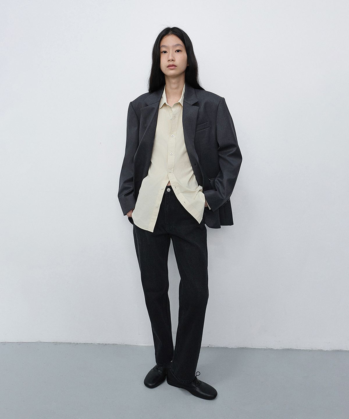 던스트(DUNST) SLICK CIGARETTE JEANS_UDPA6C205_BLACK