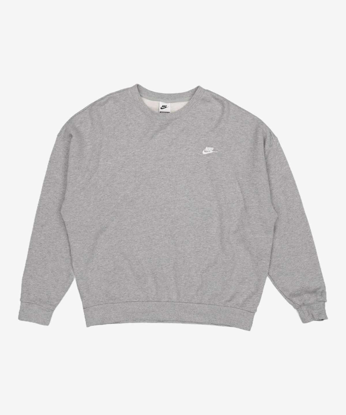 나이키(NIKE) 클럽 플리스 오버사이즈 프렌치 테리 크루 M - 다크 그레이 헤더:라이트 스모크 그레이:화이트 / HJ1820-063 95