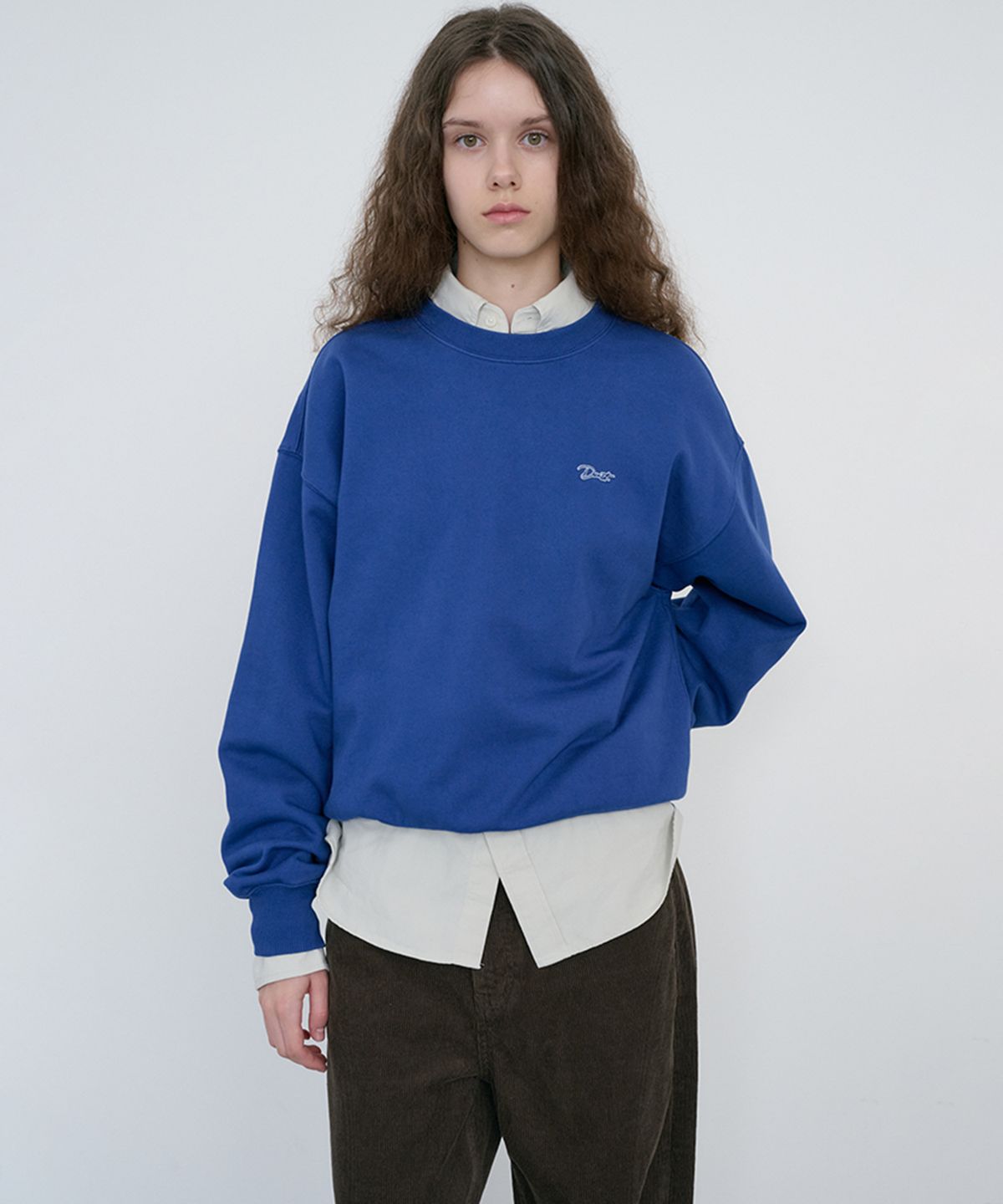 던스트(DUNST) UNISEX GARMENT DYED SWEATSHIRT_UDTS6C115_BLUE