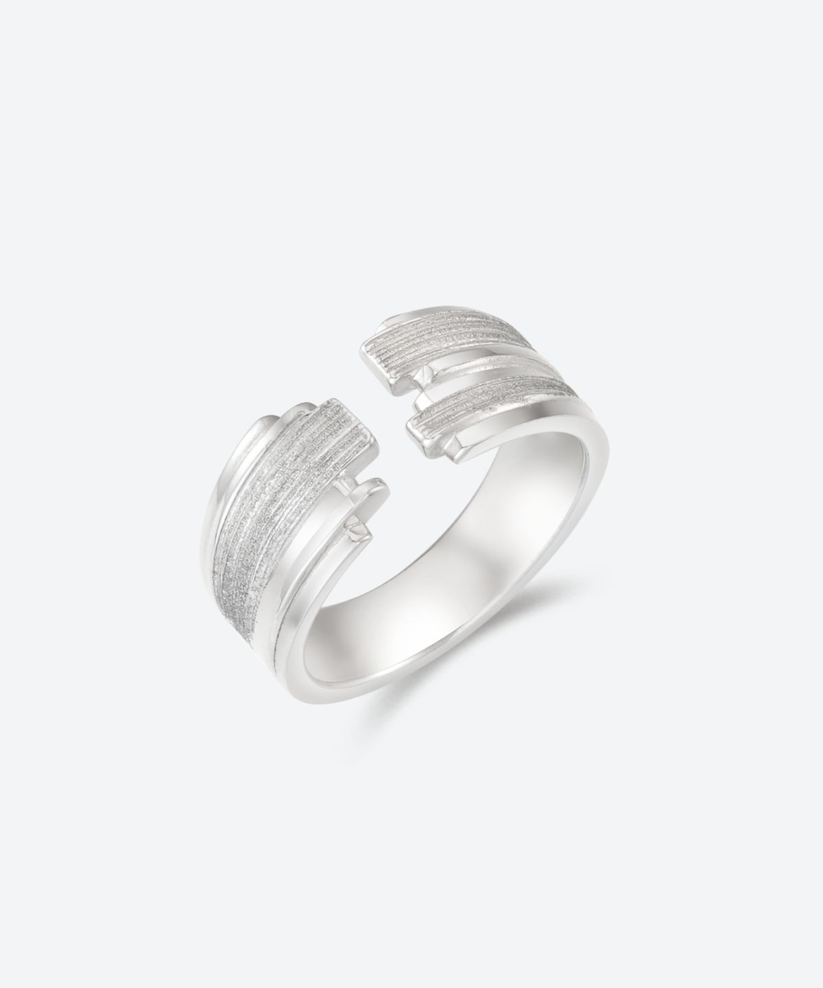 바라두(BARADU) 925 Tier wide band ring - Basic