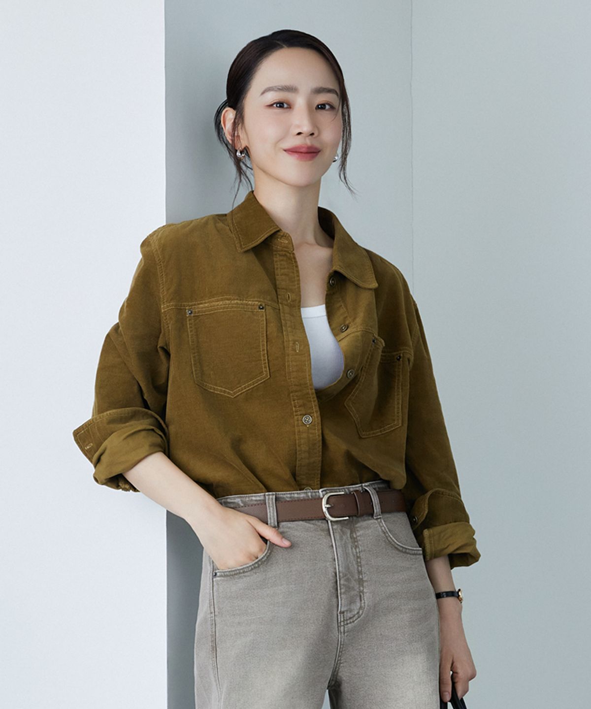 더엣지(THEATG) [2PACK] 26FW 루즈핏 코듀로이 셔츠