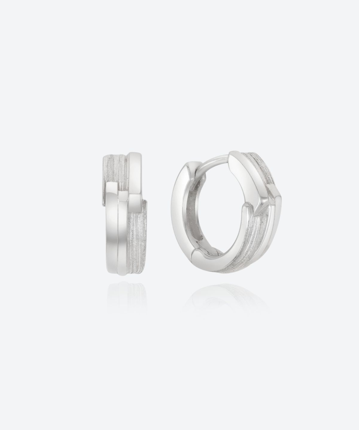 바라두(BARADU) 925 Monolith round hoop earrings