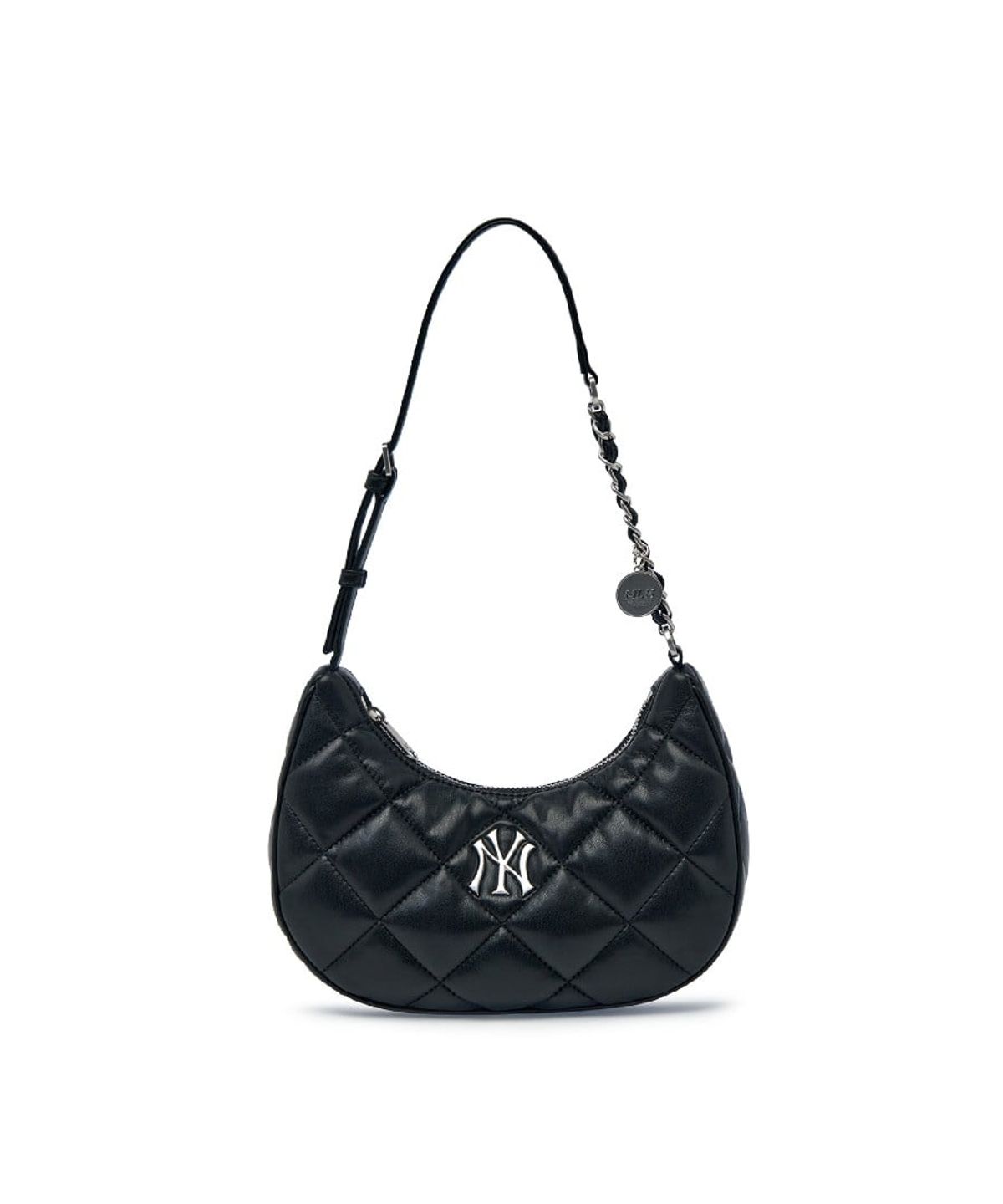 엠엘비(MLB) 베이직 퀼팅 PU 호보백 NY (Black)