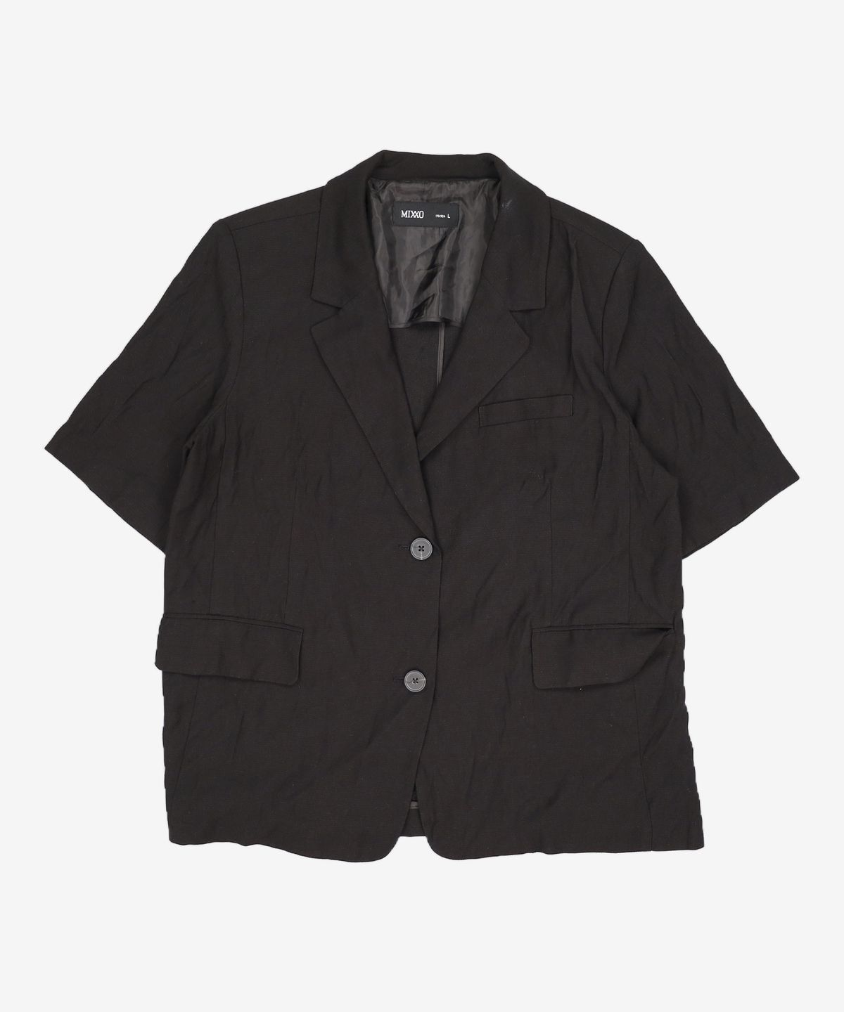 미쏘(MIXXO) 셋업)테일러드 싱글 반팔자켓_MIWJKD562B M