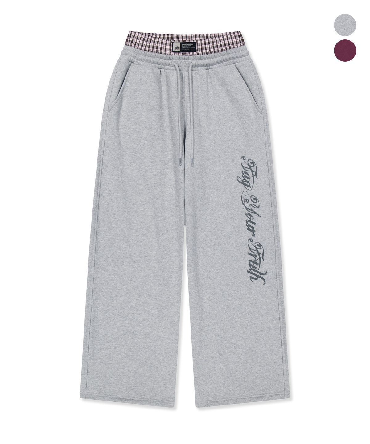 브라운브레스(BROWNBREATH) W CHECK SAGGING PANTS (2colors)