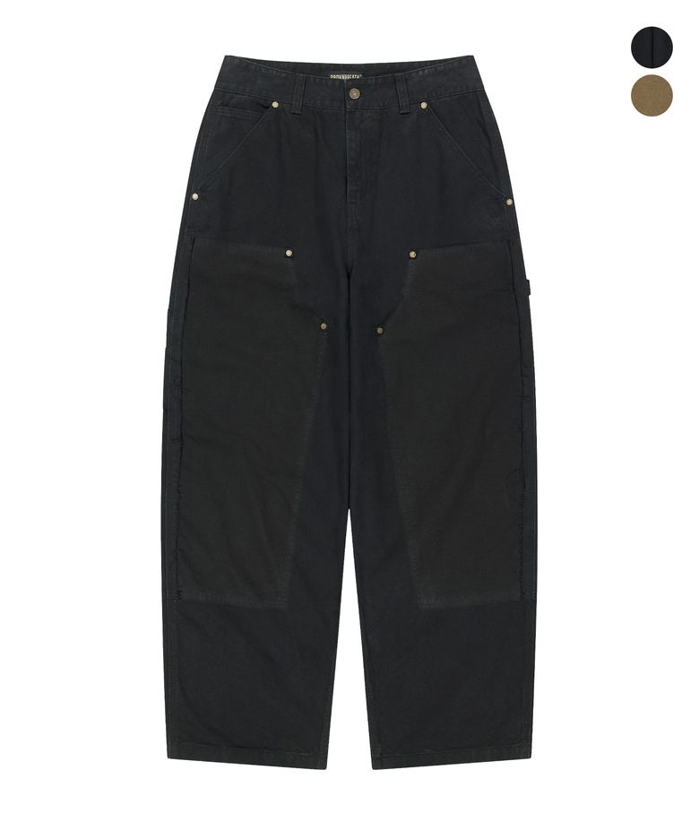 DOUBLE KNEE SHADOW PANTS (2colors)