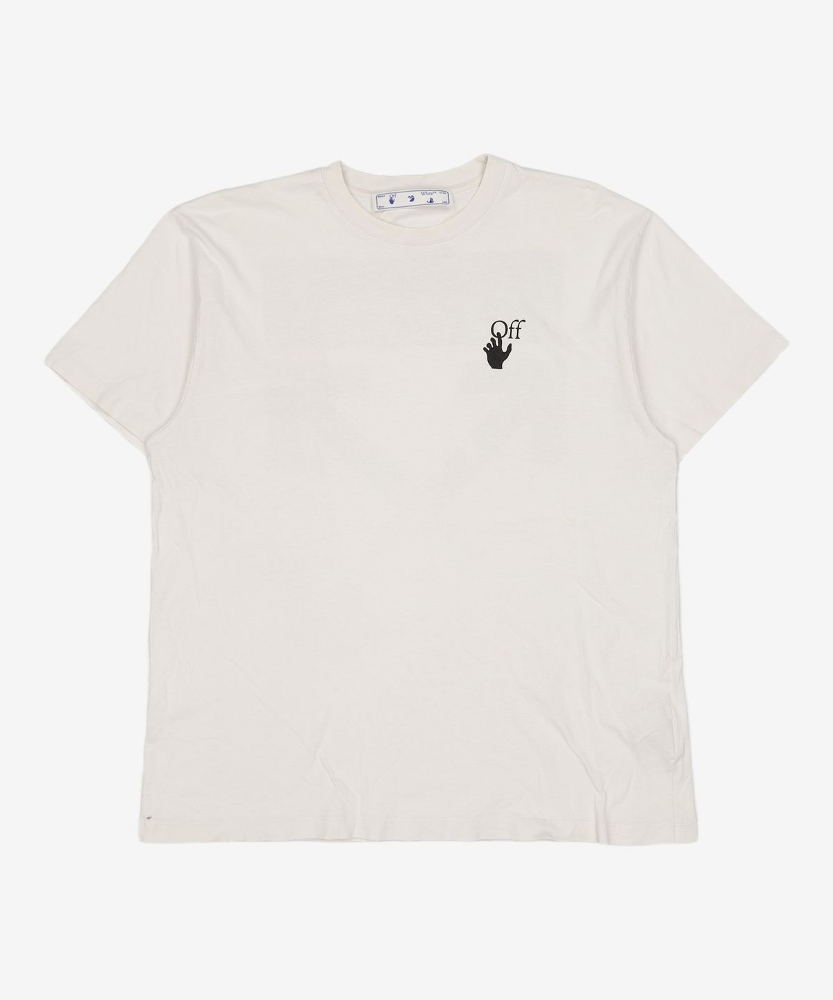 오프화이트(OFF-WHITE) 21fw  오버 반팔 티셔츠/OMAA038F21JER0021084 XS