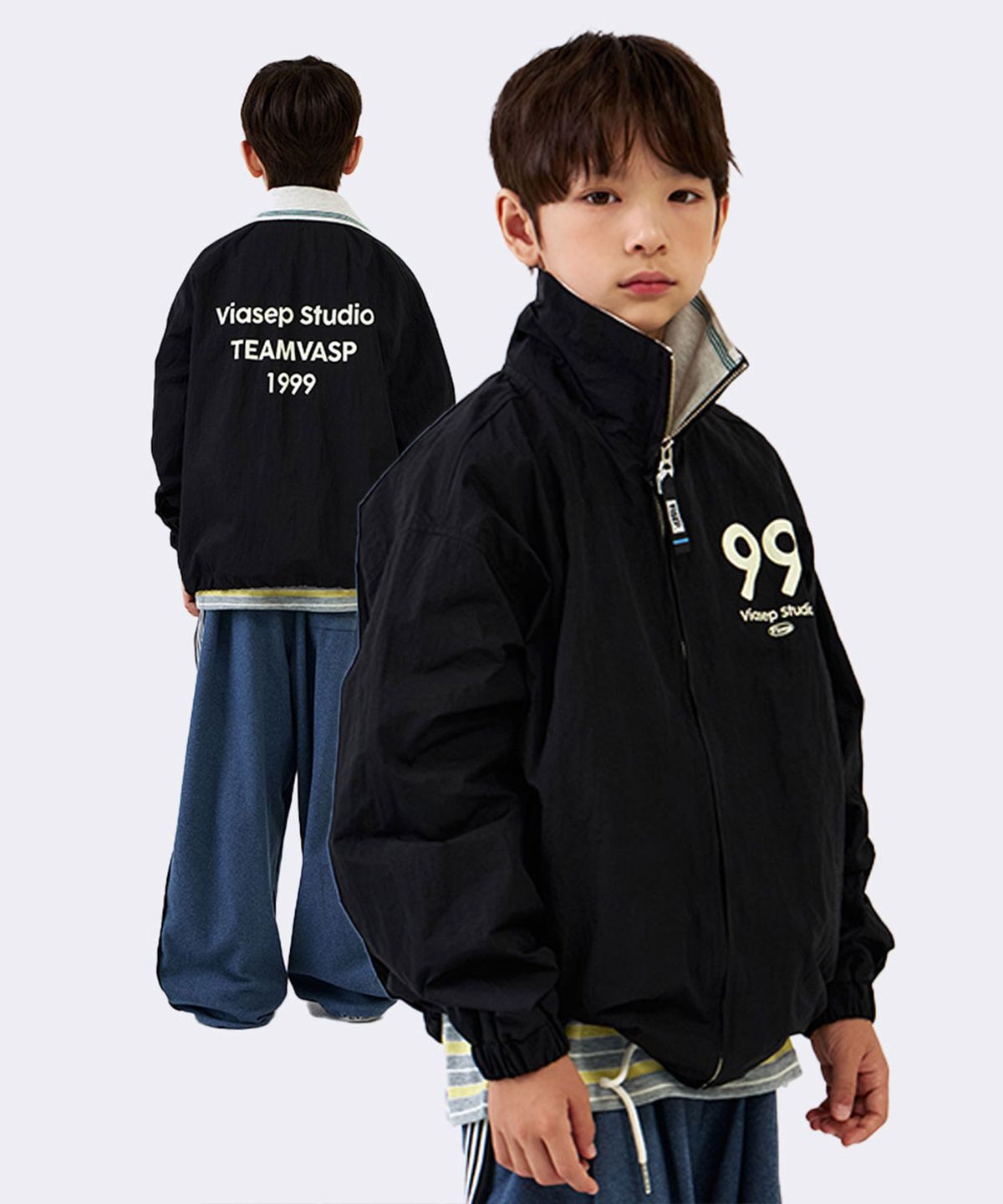 비아셉템버(VIASEPTEMBER) 투셉 집업 점퍼 블랙
