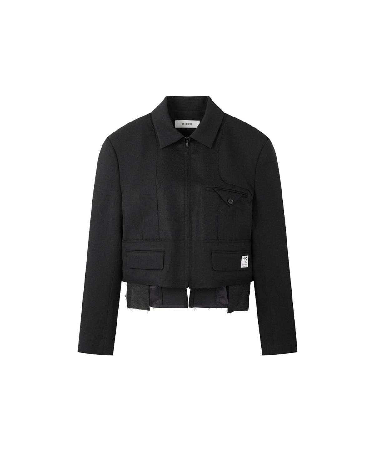 래코드(RECODE) Inside-Out Crop Jacket RQJAA26513BKX