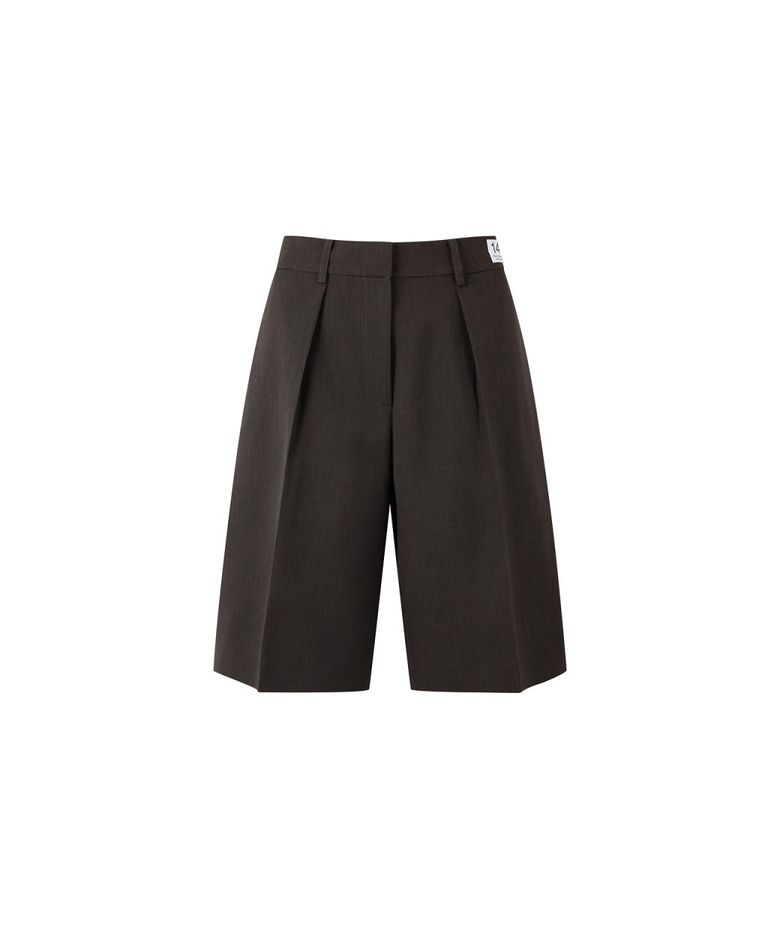 Back Raw Edge Bermuda Shorts  RQPAA26546BRX