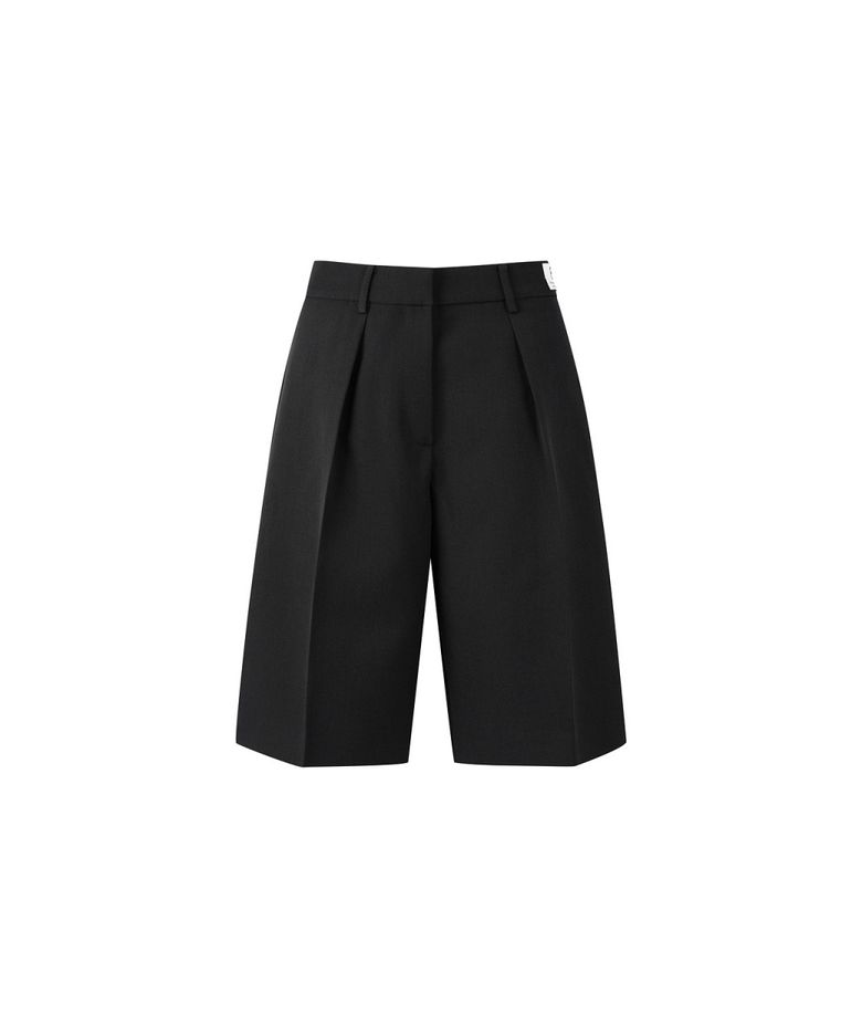 Back Raw Edge Bermuda Shorts  RQPAA26546BKX