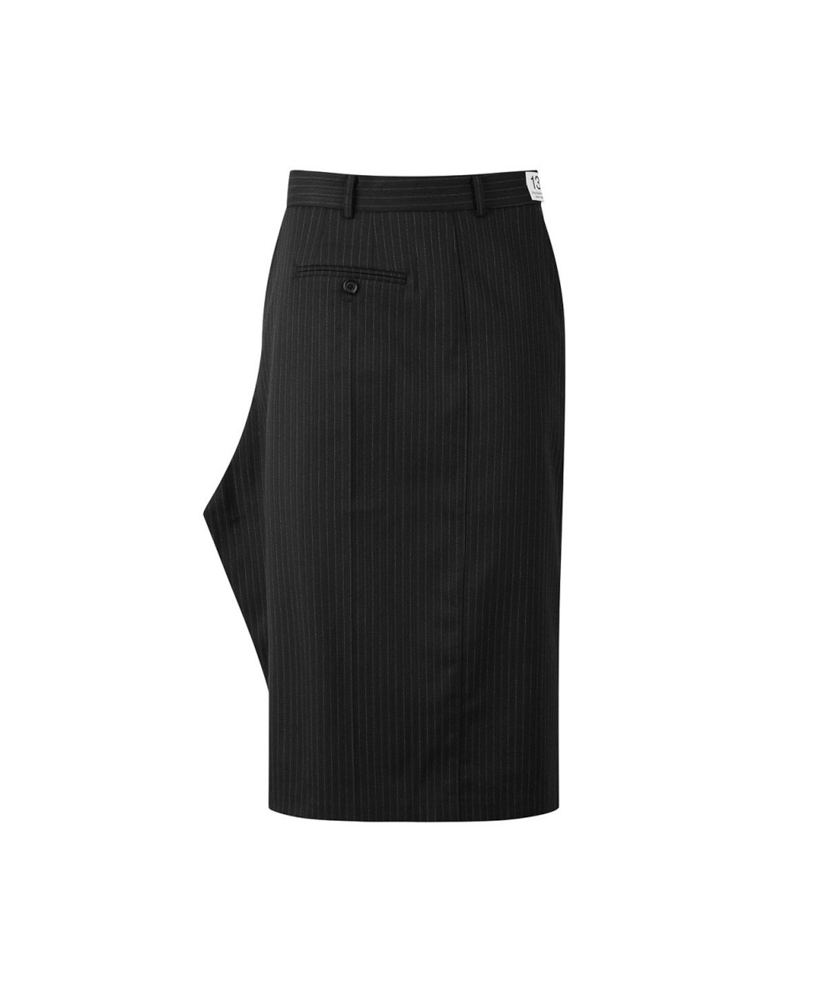 래코드(RECODE) Stripe Structural Side-Drape Skirt RQKAA26564BKX