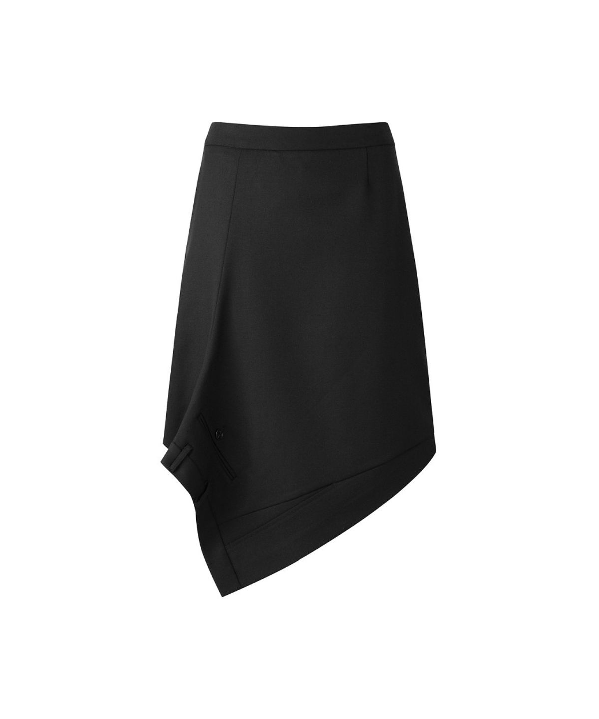 래코드(RECODE) Asymmetric Wrap Skirt RQKAA26565BKX