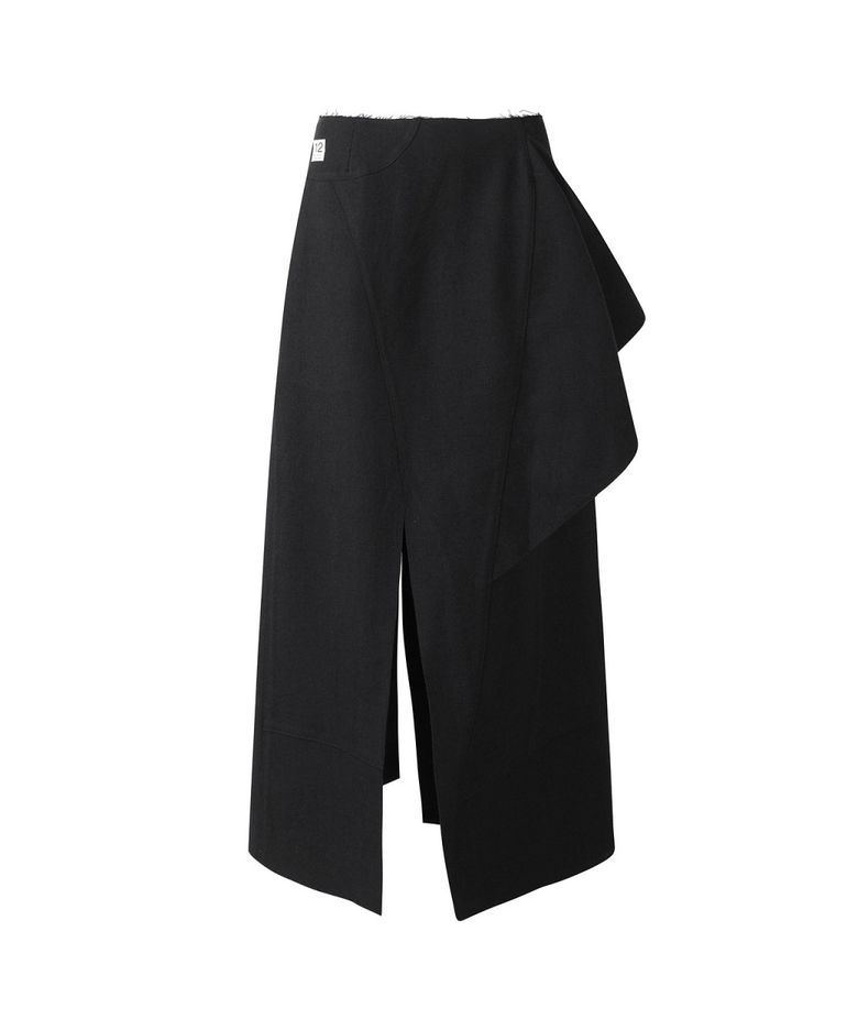 Asymmetric Wrap Skirt RQKAA26597BKX