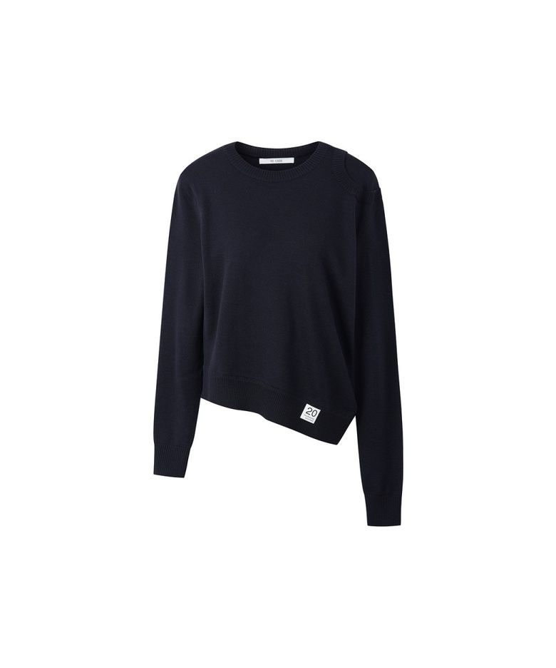 Asymmetric Panel Knit Top RQWAA26532NYX