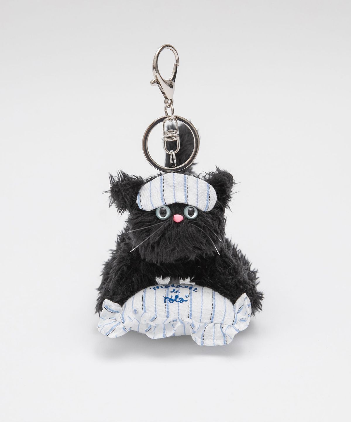 로라로라(ROLAROLA) SLEEPY CAT KEYRING LIGHT BLUE