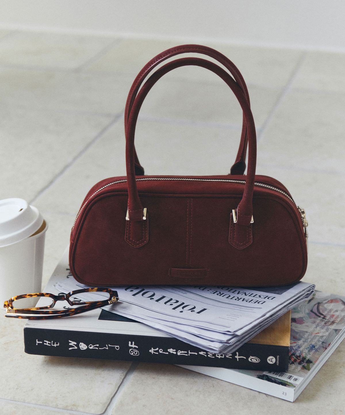 로라로라(ROLAROLA) BAGUETTE BAG BURGUNDY