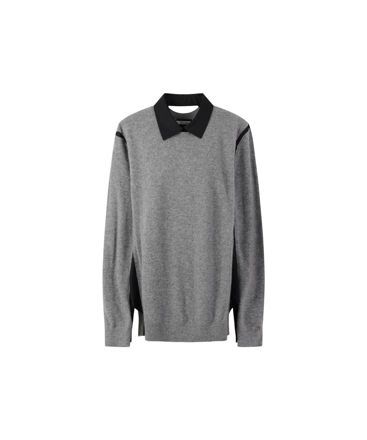 래코드(RECODE) Cashmere Shirt Paneled Knit RQWAA26529GYX