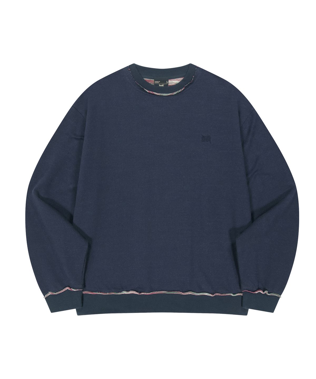 브라운브레스(BROWNBREATH) TAG RAW-EDGE CREWNECK