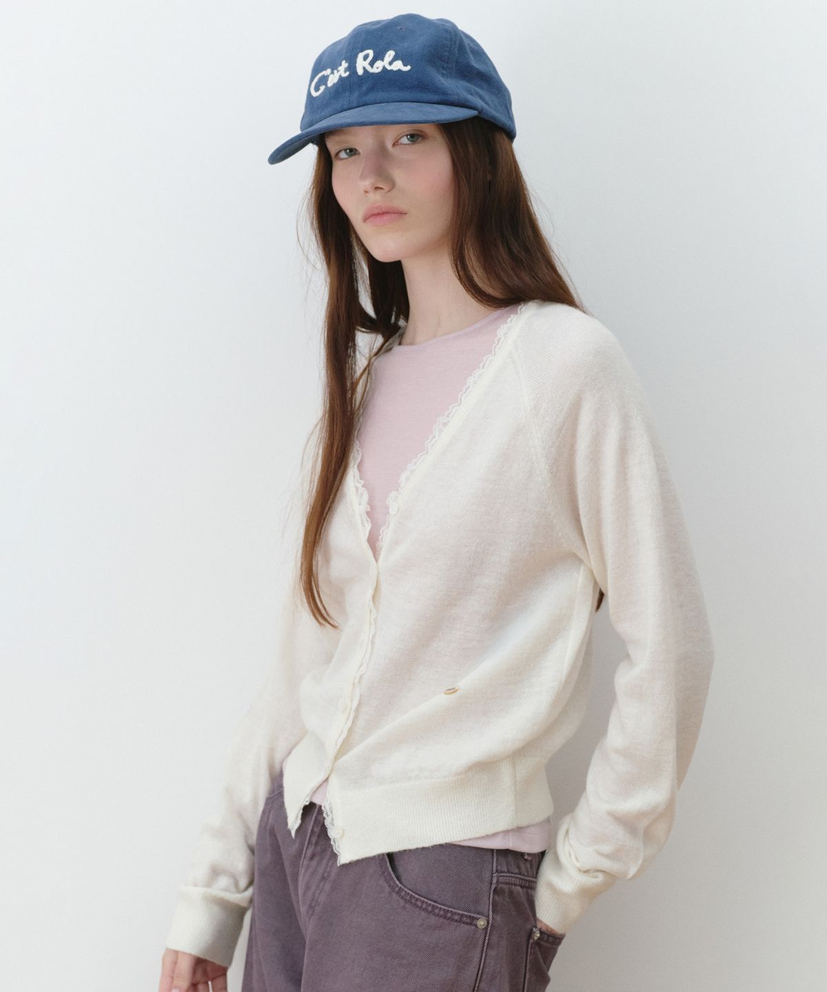 로라로라(ROLAROLA) LACE CARDIGAN IVORY