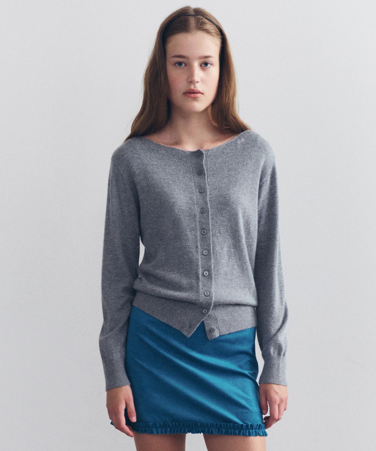 로라로라(ROLAROLA) TWO WAY BUTTON CARDIGAN M/GRAY