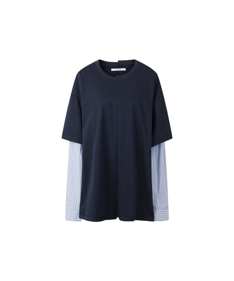 Layered Shirt-Sleeve Tee RQTAA26523NYX
